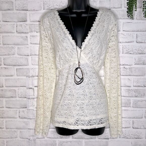Emma James Vintage Lace Layered Blouse Top Shirt Size 1X - Picture 1 of 4